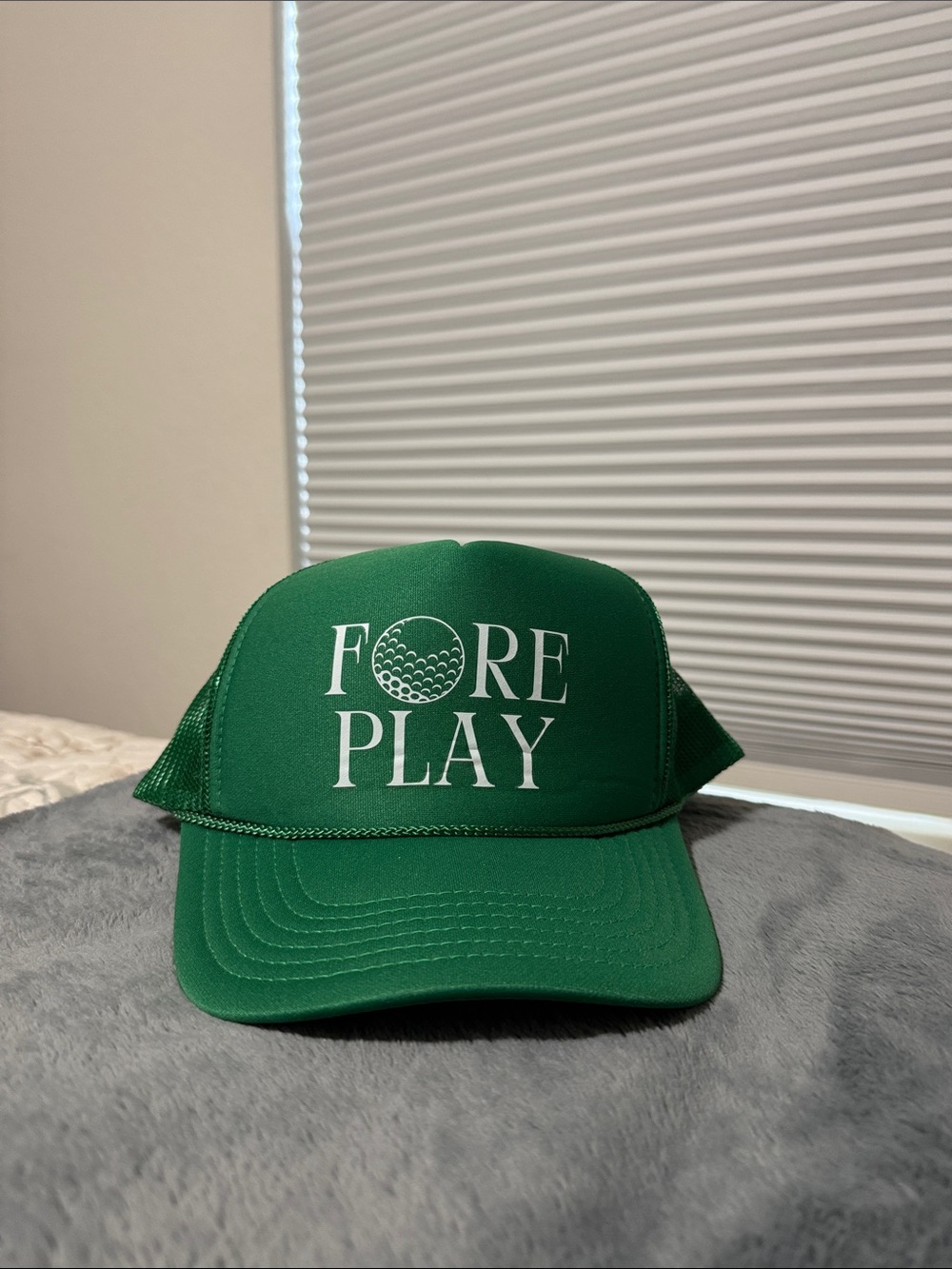 Green Trucker Hat - Fore Play Golf Cap